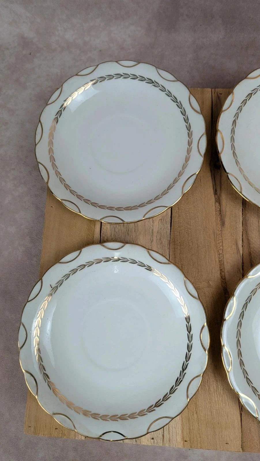 Lot de 6 tasses Gien Yokohama & 6 soucoupes M&s – porcelaine française – photo 4